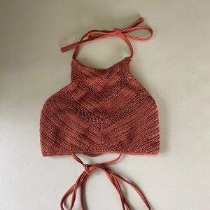 crochet xhilaration target bikini top